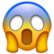 Face Screaming in Fear emoji on Apple